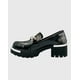 thumbnail image 2 of Mocasin para mujer con taco y cadena Negro, 2 of 4