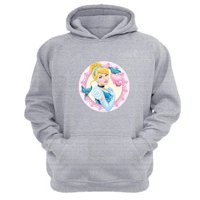 Genérico - Polerón Canguro Cenicienta Gris Claro Talla L Unisex