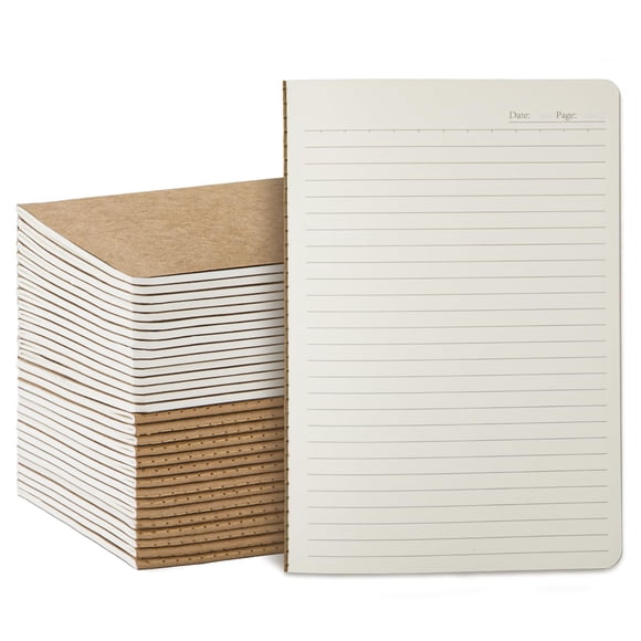 Cuadernos Kraft A5 De 60 Páginas Rayadas Paquete De 30