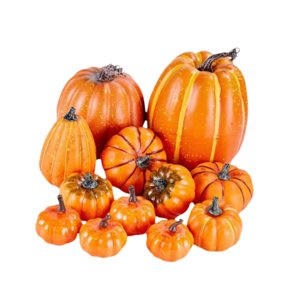 Magideal - 12 Piezas De Calabazas Artificiales Modelo De Verduras Artificiales Lindo Mini Modelo De Calabazas De Simulación Para Halloween Boda Presentación De O