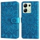 thumbnail image 3 of Funda tipo cartera FOXDOCK para Xiaomi Redmi Note 13 4G , diseño girasol en relieve, cuero PU, cierre magnético, soporte y tarjetero, 3 of 5