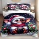 thumbnail image 1 of 3pcs Bedding set Bedding Cushion Cover Warner Gremlins Gizmo Christmas Snow Pattern, 1 of 1