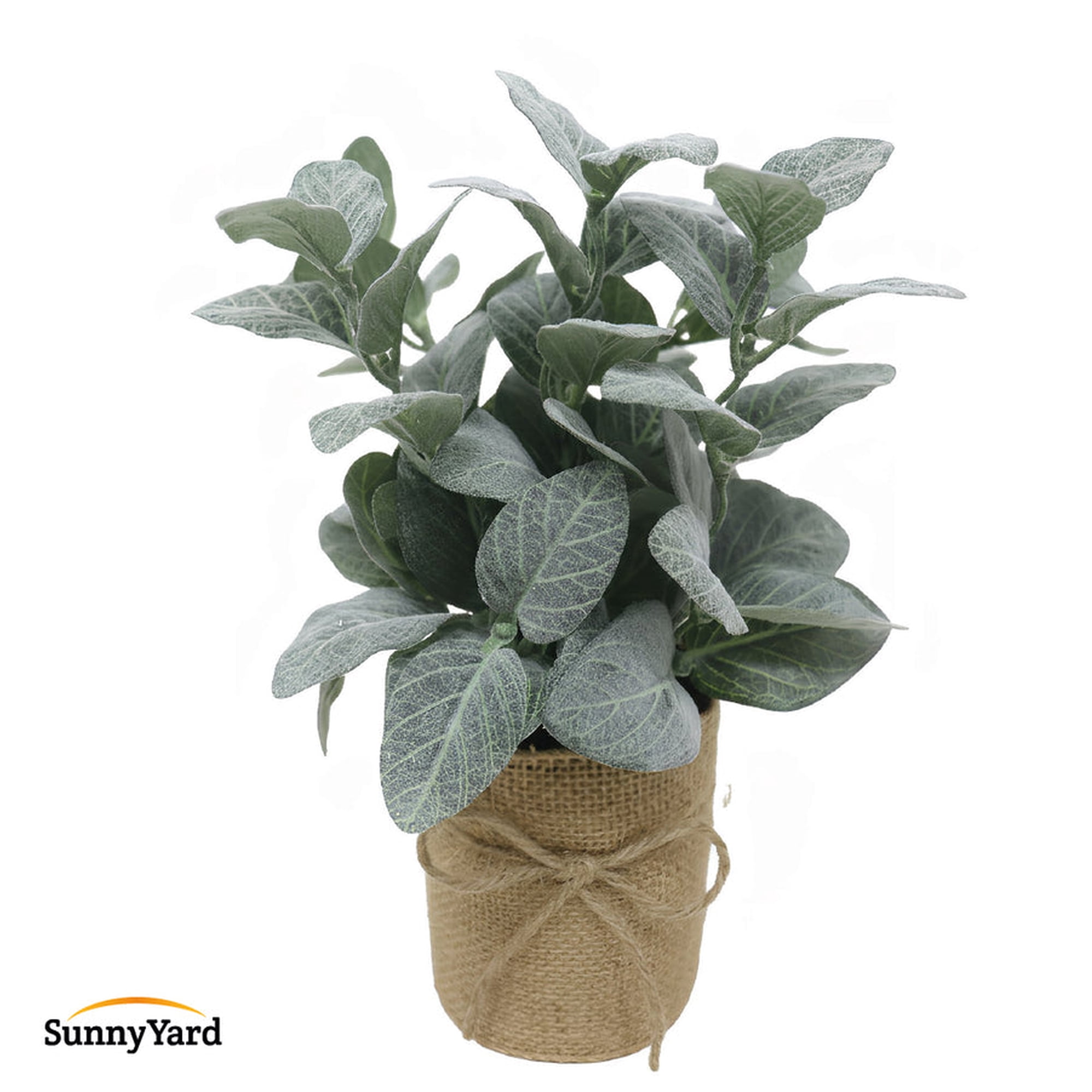 Kiosclub - Silver Leaf Planta Artificial Con Macetero Decorar Sunnyyard