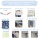 thumbnail image 3 of Jack Metal Junior House Twin Loft Bed with Slide and Curtain Set and Pennant Banner Flag and Star Stickers, White with Blue, 3 of 3