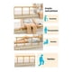 thumbnail image 2 of Baranda Seguridad Cama Bebe Plegable Plaza Super King 94x36 Marrón Liso, 2 of 4