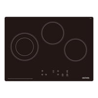 Groner - Encimera Vitrocerámica Touch Black 3Q