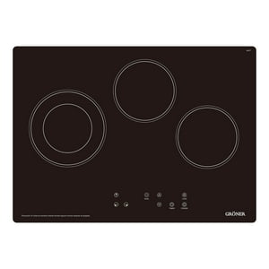 Groner - Encimera Vitrocerámica Touch Black 3Q