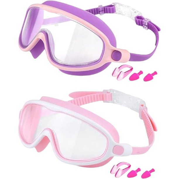 Gafas natación niños nuevas visión amplia antivaho anti-UV piscina 3-14 años
