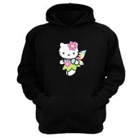 Genérico - Polerón Canguro Gatita Kitty Negro Talla Xs Unisex