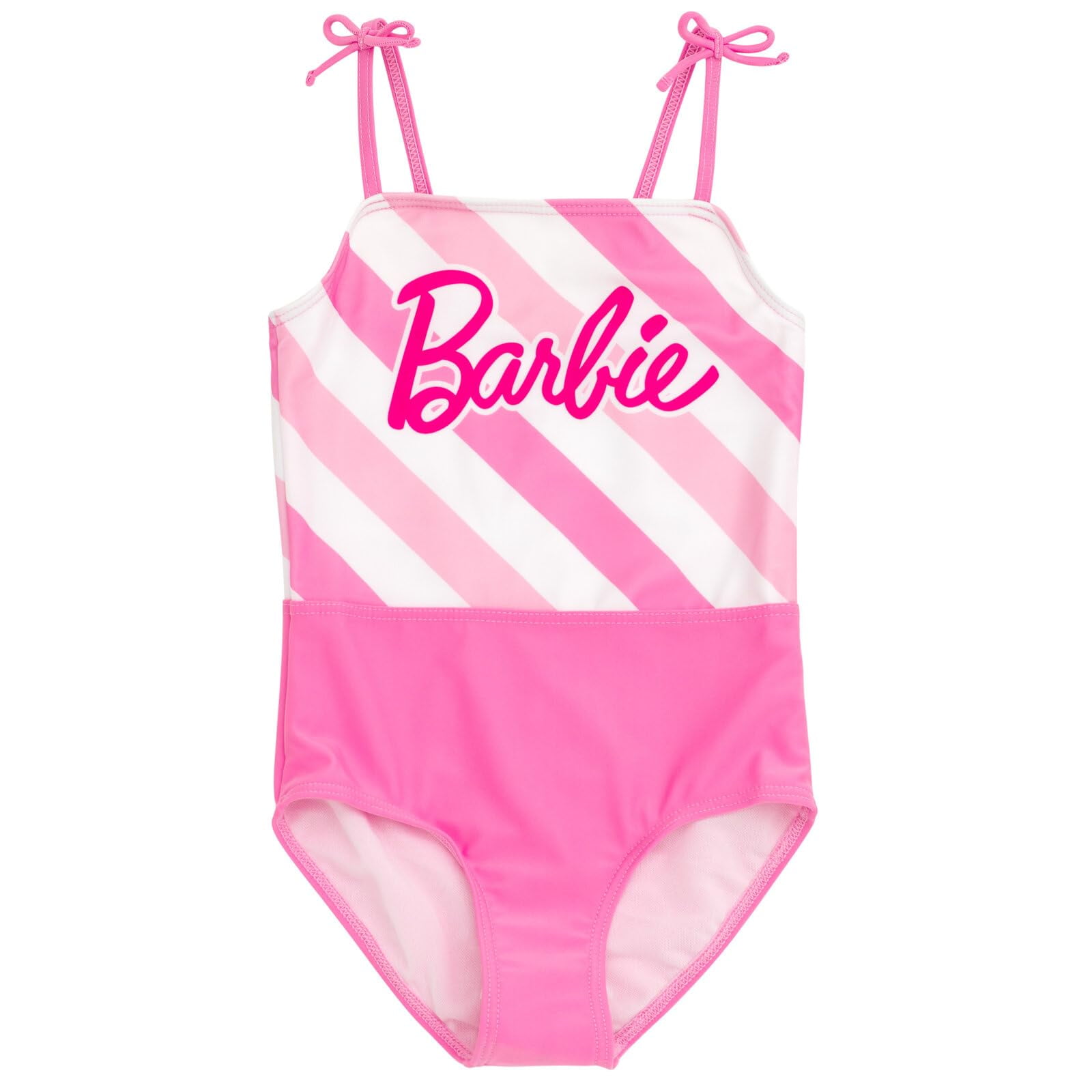 Traje De Baño De Una Pieza Para Barbie Para Niñas Pequeñas, Rosa Y Blanco, 7-8
