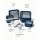 thumbnail image 3 of Juego de recipientes de vidrio de alcaravea, 14 piezas con tapas, azul marino, 3 of 7