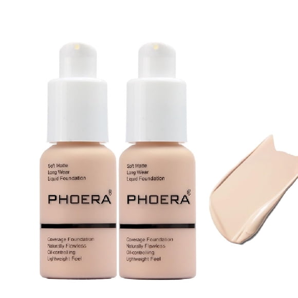 Base PHOERA Matte Oil Control, 30 ml, impermeable, paquete de 2