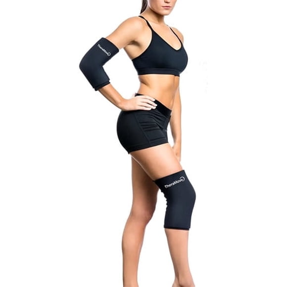 Manga Térmica de Gel Frío y Calor para Rodilla o Brazo Negra Talla Estándar