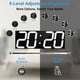 thumbnail image 3 of Reloj LED de pared digital CHKOSDA con números de 6 pulgadas y temporizador, color blanco, 3 of 8