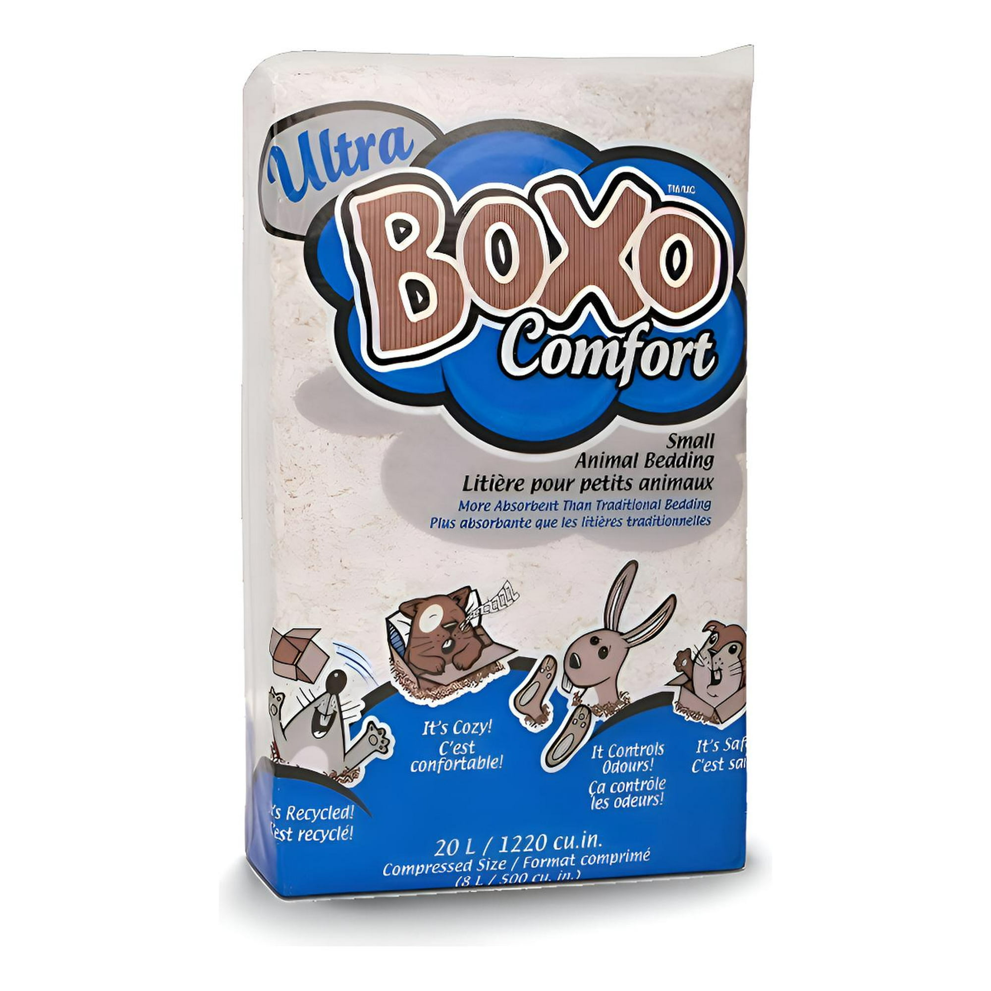 Ultra Boxo Comfort - Boxo Sustrato De Papel Reciclado Blanco Mascota Roedores 20l Blanco