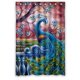 thumbnail image 1 of Hermosa cortina de ducha de pavo real, juego de cortina de baño con ganchos, tamaño 48 x 72 pulgadas, 1 of 3