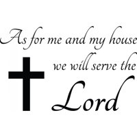 Rienda Libre Graphics - Decomural As For Me And My House Bible Verse Ws-42898