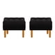 thumbnail image 1 of Set Pouf Wood 1c Felpa 04 Negro, 1 of 5