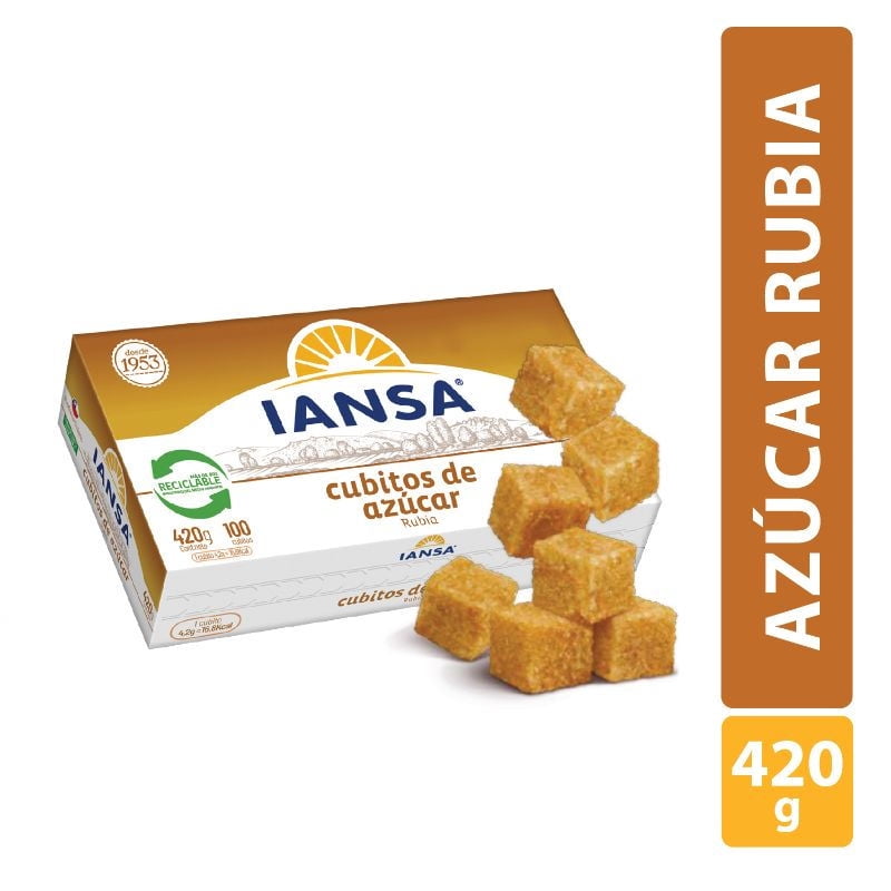 Azúcar Rubia Cubos Caja 420 g Iansa