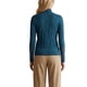 thumbnail image 3 of INSPIRE CHIC Top de Punto de Terciopelo para Mujer de Manga Larga con Cuello Simulado y Encaje Suéter de Punto Talla Mediana Azul Pavo Real, 3 of 6