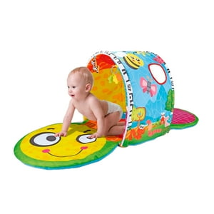 Global Latin - Túnel Bebe Alfombra Para Gateo Y Juegos