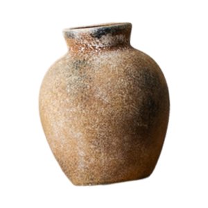 Magideal - Jarrón De Cerámica Rústica, Decoración De Oficinas Del Soporte De Flores, Jarrón De Flores De Granja Para Estante De Inauguración De La Casa Óxido 127X127X15Cm