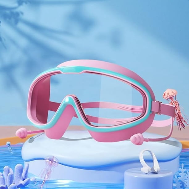 Gafas natación niños HD 2026 montura grande impermeable antivaho niños 3-15