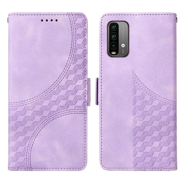 Carcasa FOXDOCK Xiaomi Poco M3 de cuero PU, diseño acolchado clásico, protección contra caídas y rayones