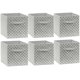 thumbnail image 2 of Contenedores de almacenamiento sencillos para artículos del hogar en forma de cubo de tela geométrico gris x6, 2 of 7