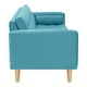 thumbnail image 3 of Sofa Retro 3c + 2 Pouf Felpa 05 Turquesa, 3 of 6