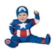 thumbnail image 1 of Disfraz oficial de Capitán América de Jazwares para bebés de 6 a 12 m, azul, 1 of 4
