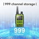 thumbnail image 4 of Baofeng UV 5R Mini Ham Radio Multi-Bandas Walkie Talkies Programación inalámbrica 999CH Banda de aire Radio de dos vías NOAA Policía que recibe verde (2pcs), 4 of 6