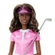 thumbnail image 3 of Muñeca moderna Barbie jugadora de golf morena con palo de golf, 3 of 3