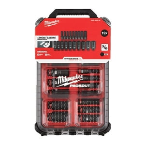 Juego De Enchufes Milwaukee 4932480946 3/8 Drive Packout, 19 Piezas