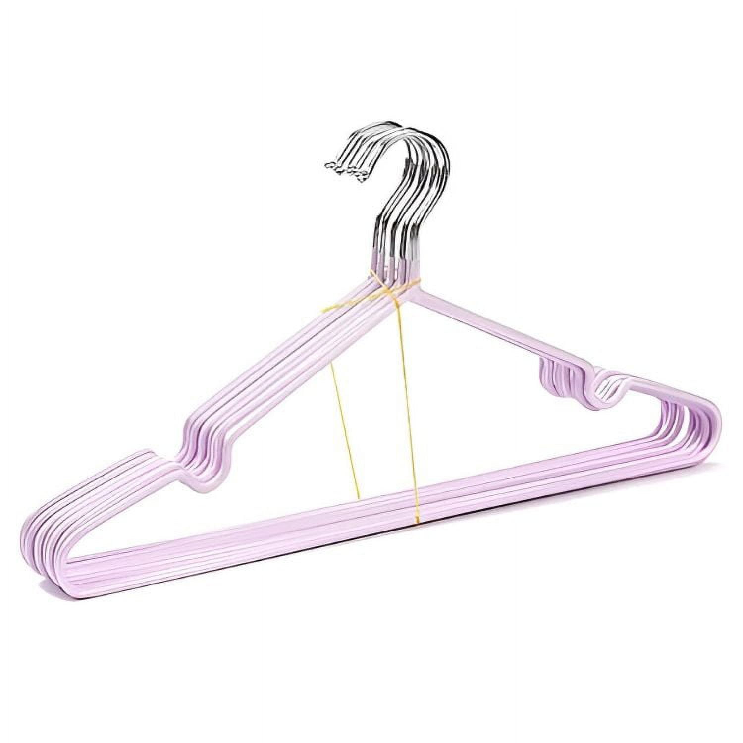 Crusec - Ganchos Colgador Ropa Metálicos 50 Unidades - Lila