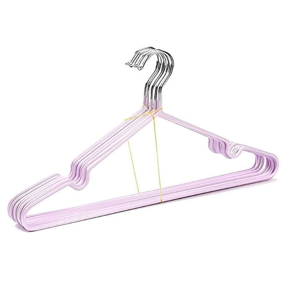 Ganchos Colgador Ropa Metálicos 50 Unidades - Lila