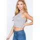 thumbnail image 4 of Saronite Top Corto Básico de Tirantes con Cuello Halter, Gris Jaspeado Claro (para Mujer), 4 of 4