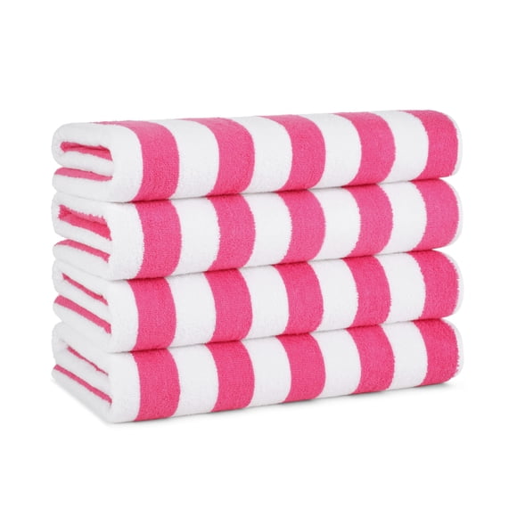 Toalla de playa Arkwright California Cabana Stripe x4 rosa 75 x 175 cm