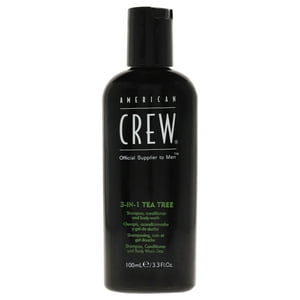 American Crew - Champú, Acondicionador Y Gel De Baño De Árbol De Té 3 En 1 De Para S - Champú De 3,3 Oz