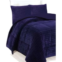 Genérico - Cubrecama Con Chiporro Con Relieve 2P Azul