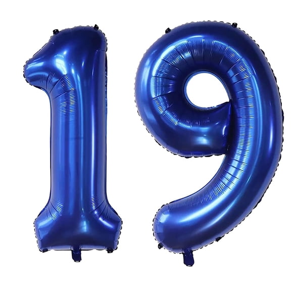 Globos numéricos EBAIJQUO azul marino 19 para decoración de fiestas