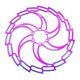 thumbnail image 2 of Rotor De Freno De Disco De Bicicleta Sólido 180/160/203 Mm Perno De Rotor De Freno De Bloqueo Central 203 Mm, 2 of 5