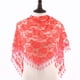 thumbnail image 1 of Pañuelo Suxumhao Triangular De Encaje Rojo Claro, 1 of 4
