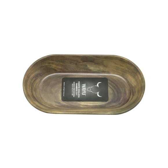 Fuente Ovalada Bamboo 7.5" 1 Pieza Café