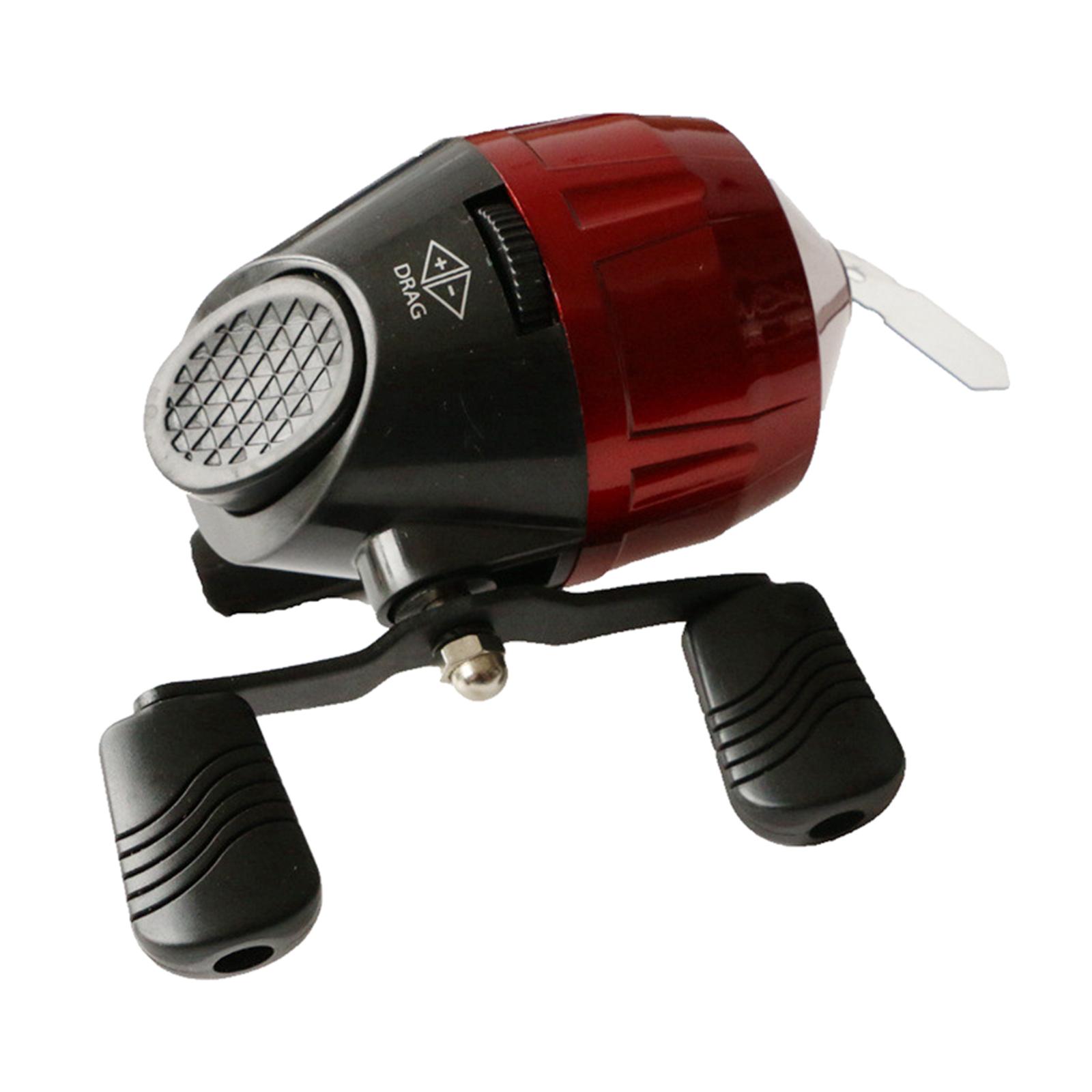 Magideal - Carrete Giratorio Con Línea 3,0: 1 Relación De Engranaje Carrete Cerrado Para Embalses Agua Dulce Agua Salada Ríos Pesca Mango Doble Rojo