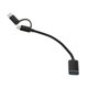 thumbnail image 5 of Adaptador De Cable De Datos Micro USB Tipo C USB-C De Servicio Pesado 2 En 1 Negro, 5 of 5