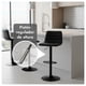 thumbnail image 4 of Pack 2 Silla Piso Bar Ajustable Negra Ergonómica Giratoria Cocina Isla 150kg, 4 of 10
