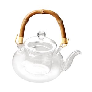 Magideal - Tetera De Vidrio, Mango De Madera Con Infusor, Jarra De Agua, Jarra Para Café, , Bebida, Leche,