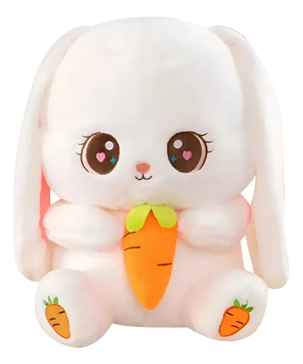 Genérica - Peluche De Conejo De Pascua Con Zanahoria 35 Cm