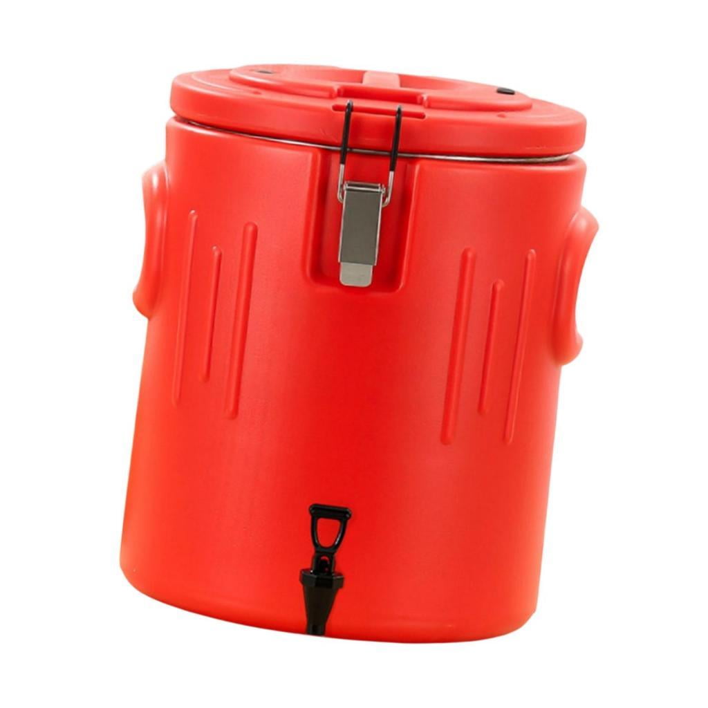 Magideal - Cubitera De Acero Inoxidable Para Vino, Soporte Para Hielo De Gran Capacidad Con Asa, Cubeta De Hielo Portátil Para El Hogar, Cócteles, Bodas, Fiestas 20l Con Grifo